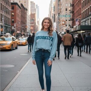Wild Fable Blue Brooklyn Sweatshirt, size small